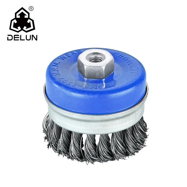 DELUN 3 Inch Twisted Cup Brush For Polishing In High Performance